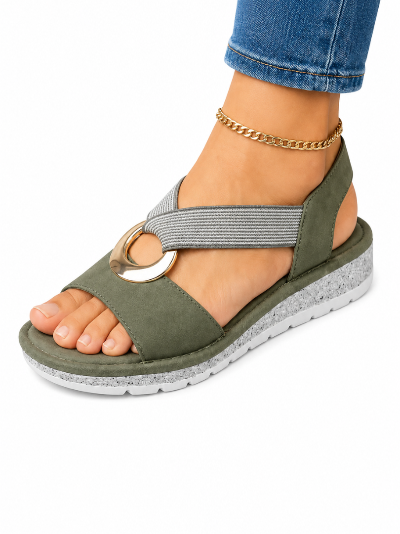 Luna | Braided Cross-Strap Ring Sandals