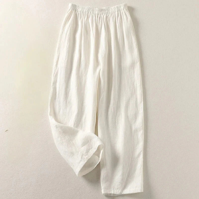 Amalia™ | Flowing Cotton-Linen Trousers