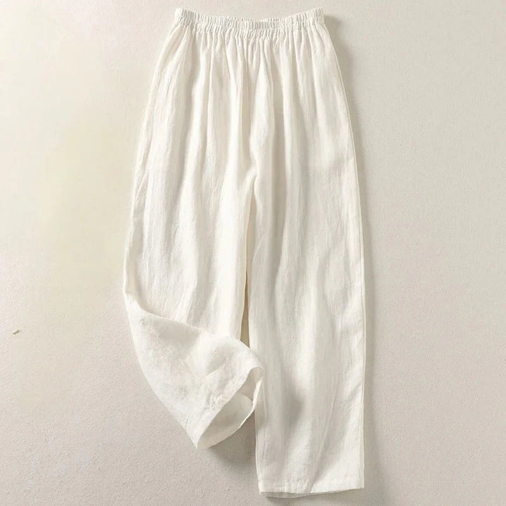Amalia™ | Flowing Cotton-Linen Trousers