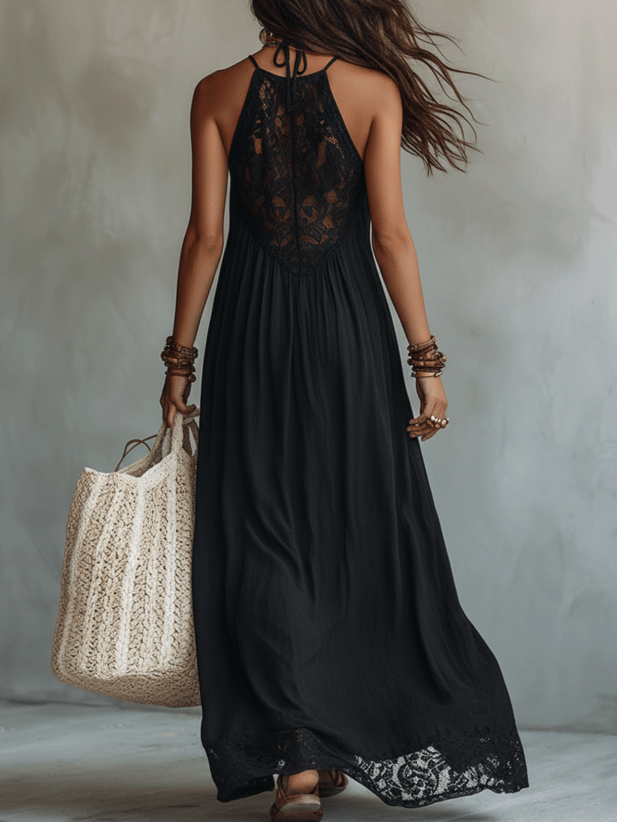 Selene | Sleeveless Drape Evening Maxi Dress