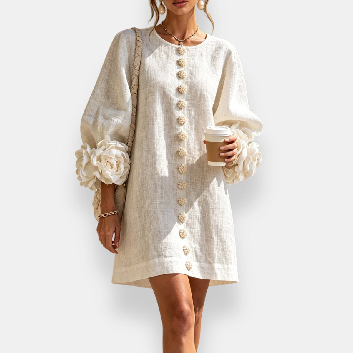 Marcelle | Floral Cuff Mini Dress