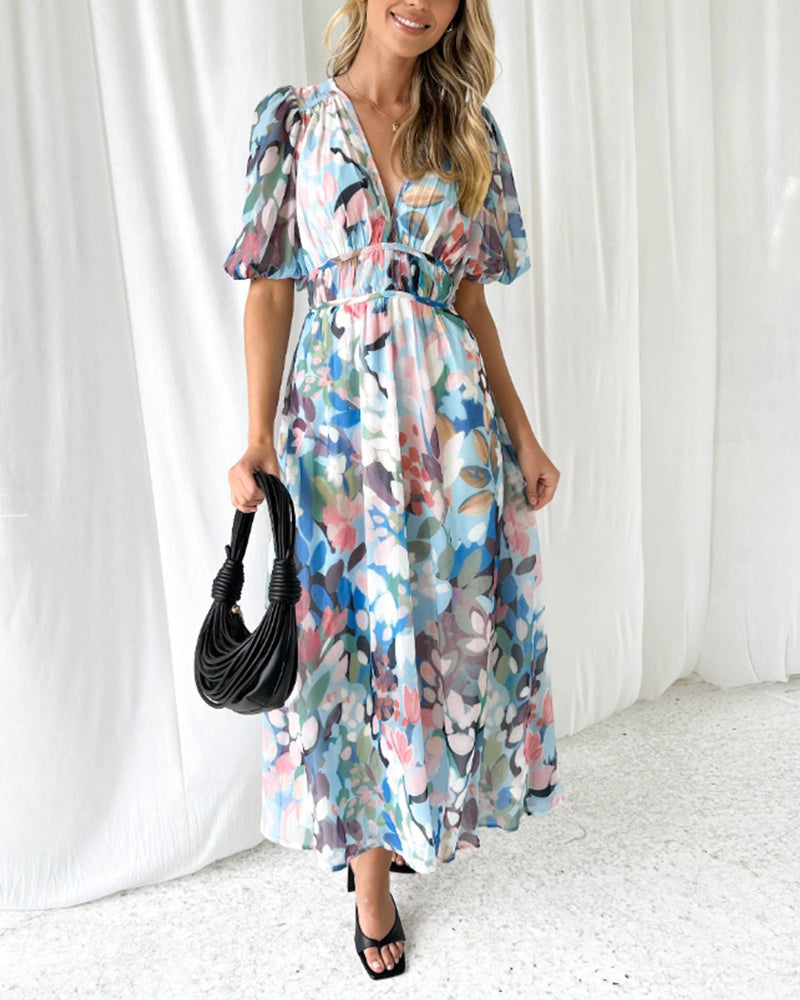 Celine | Feminine Floral Print Dress