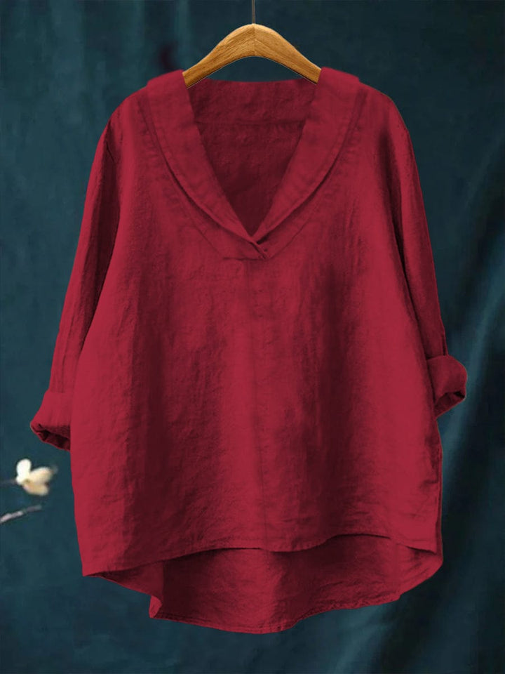 Sam - Elegant Linen Summer Blouse