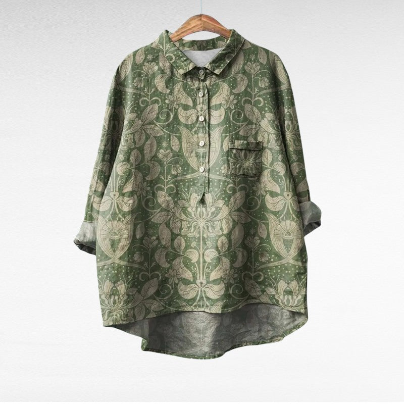 Amiya - Elegant Linen Summer Blouse