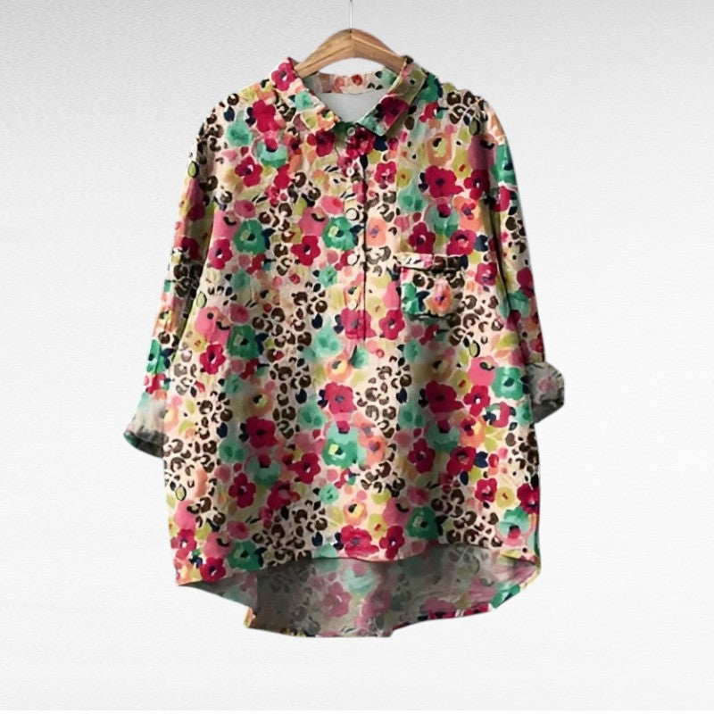 Amiya - Elegant Linen Summer Blouse