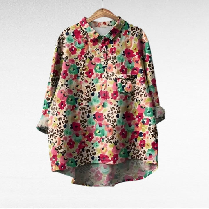 Amiya - Elegant Linen Summer Blouse