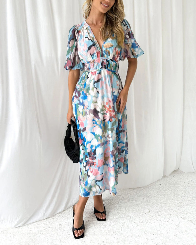 Celine | Feminine Floral Print Dress