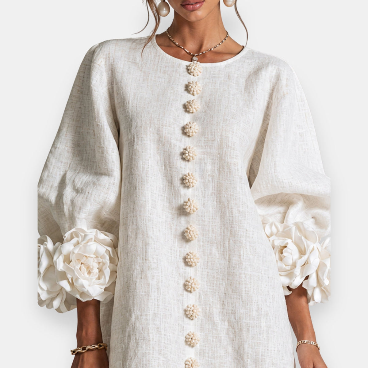 Marcelle | Floral Cuff Mini Dress