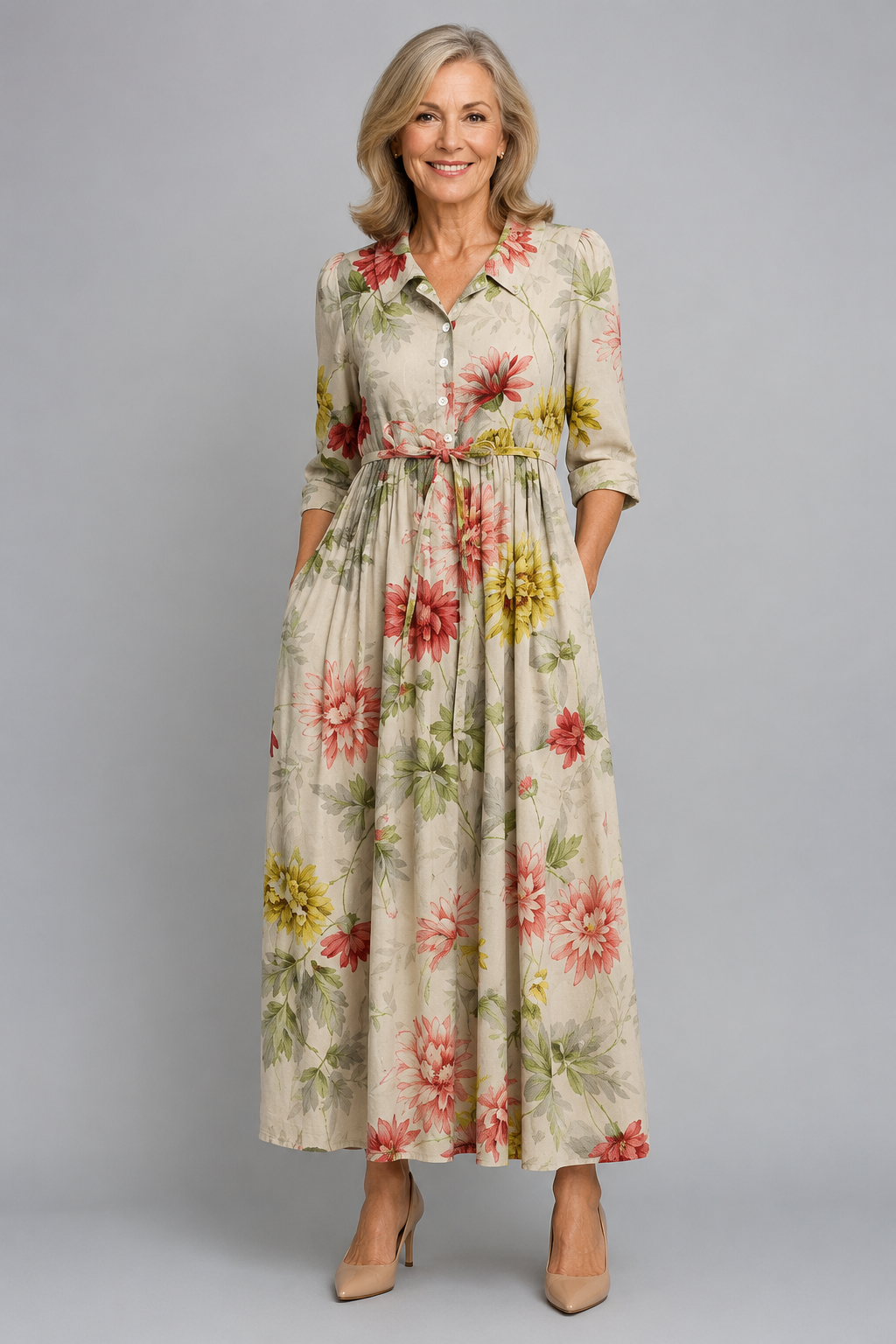 Sharon – Graceful Floral Dress