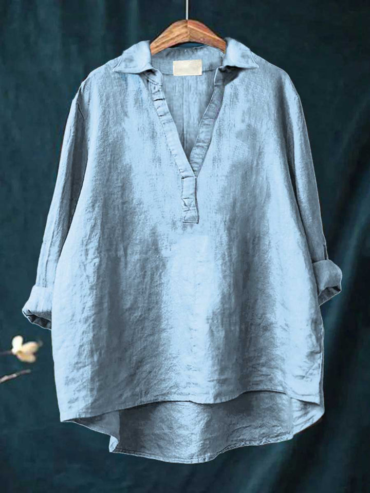 Charlotte - Elegant Linen Summer Blouse