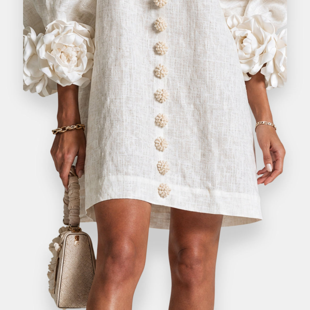 Marcelle | Floral Cuff Mini Dress