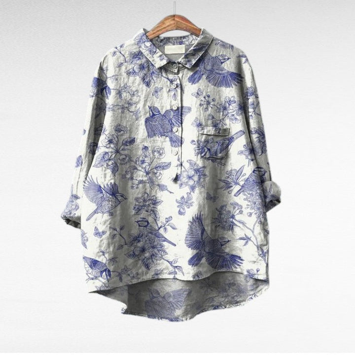 Lala - Elegant Linen Summer Blouse