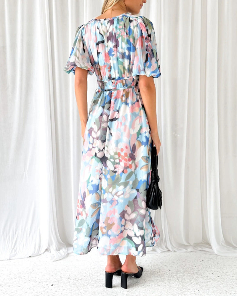 Celine | Feminine Floral Print Dress