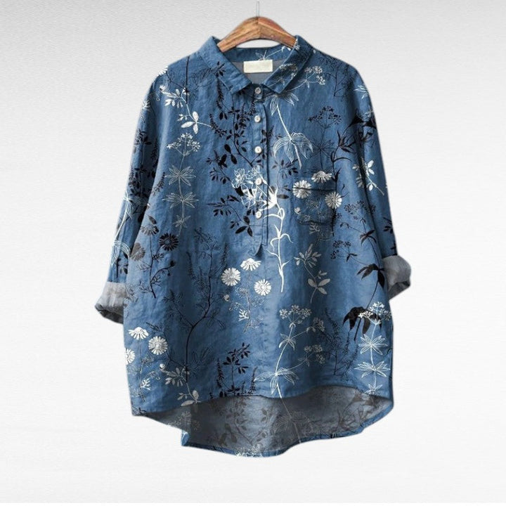 Lala - Elegant Linen Summer Blouse