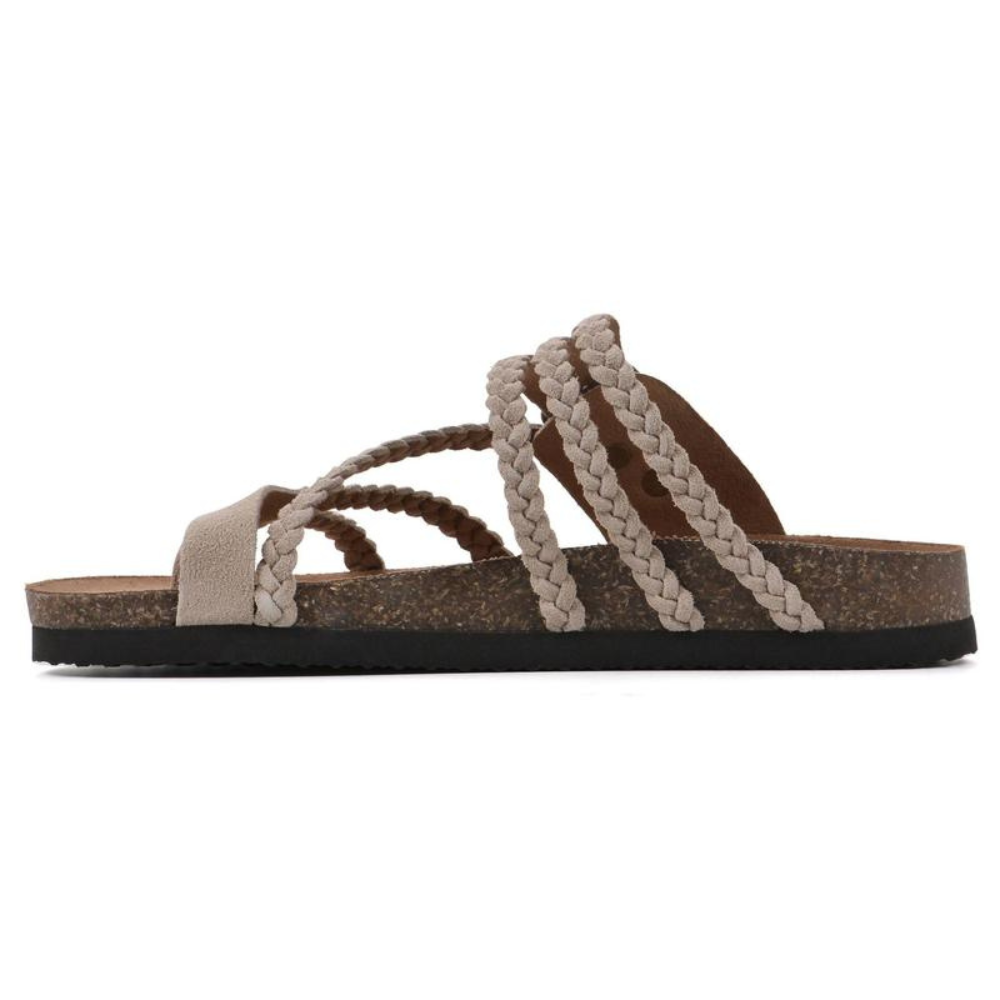 Sophie - Braided Cork Sandals