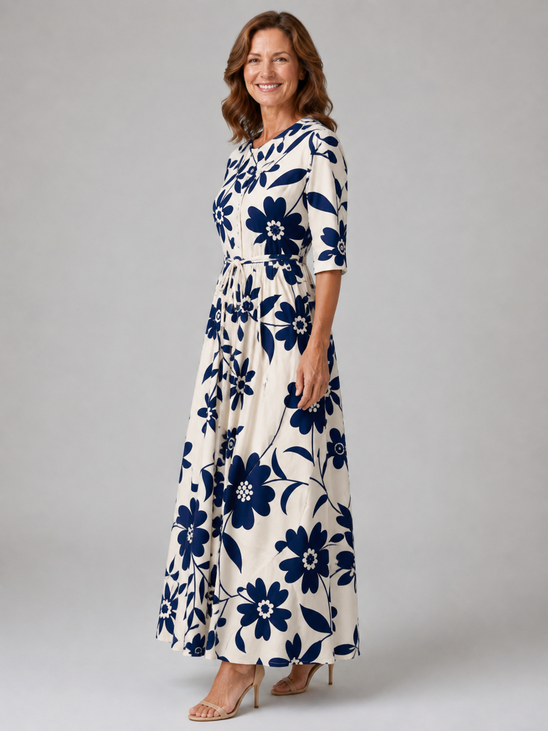 Beverly – Navy Floral Dress