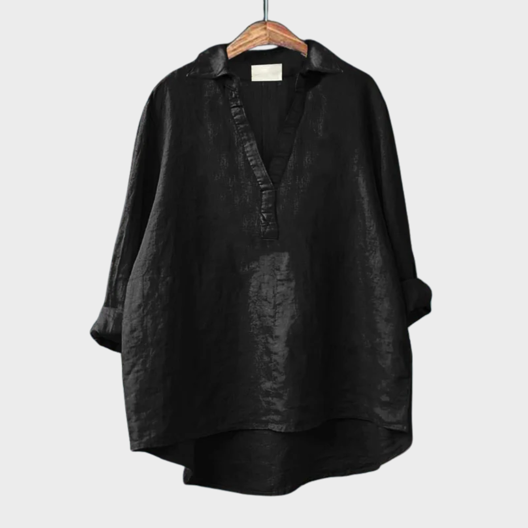 Charlotte - Elegant Linen Summer Blouse