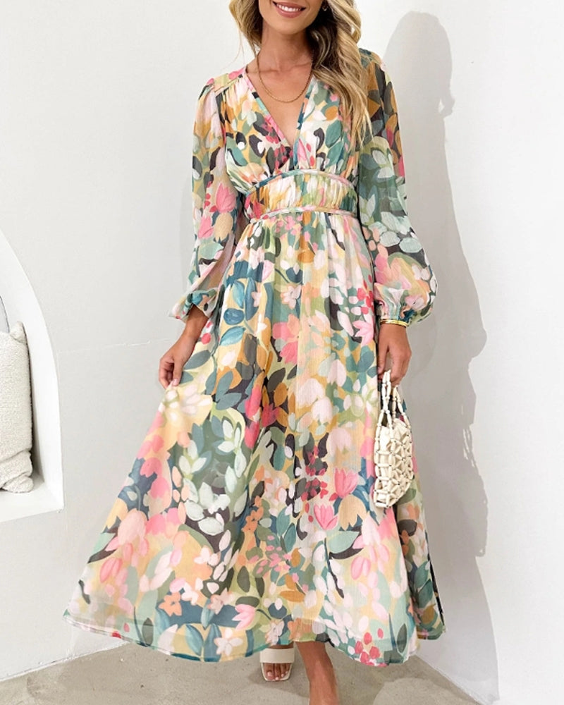Celine | Feminine Floral Print Dress