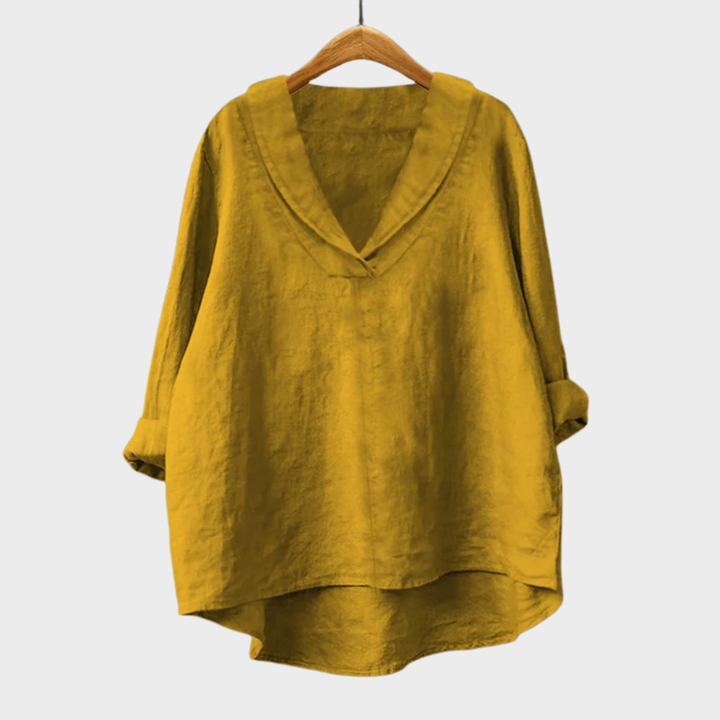 Sam - Elegant Linen Summer Blouse