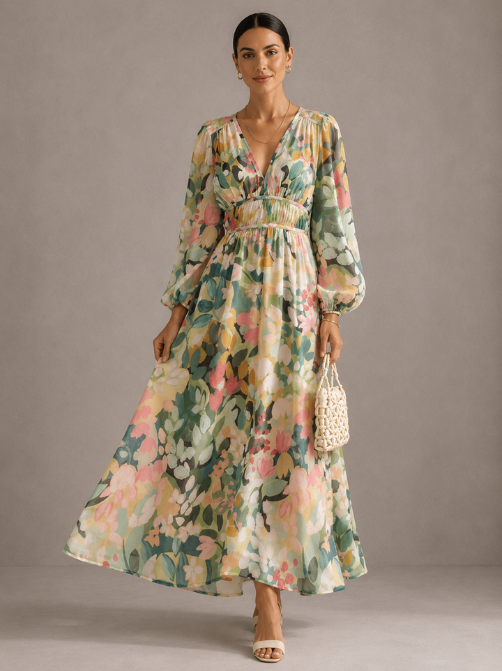 Celine | Feminine Floral Print Dress