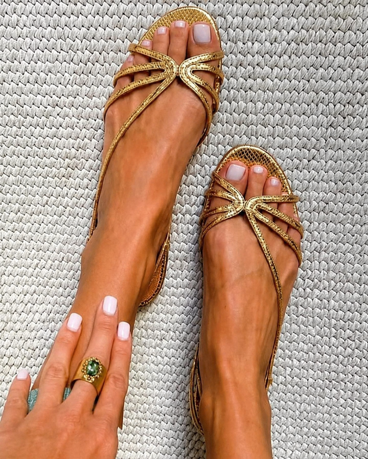 Ginevra | Golden Summer Elegance Sandals