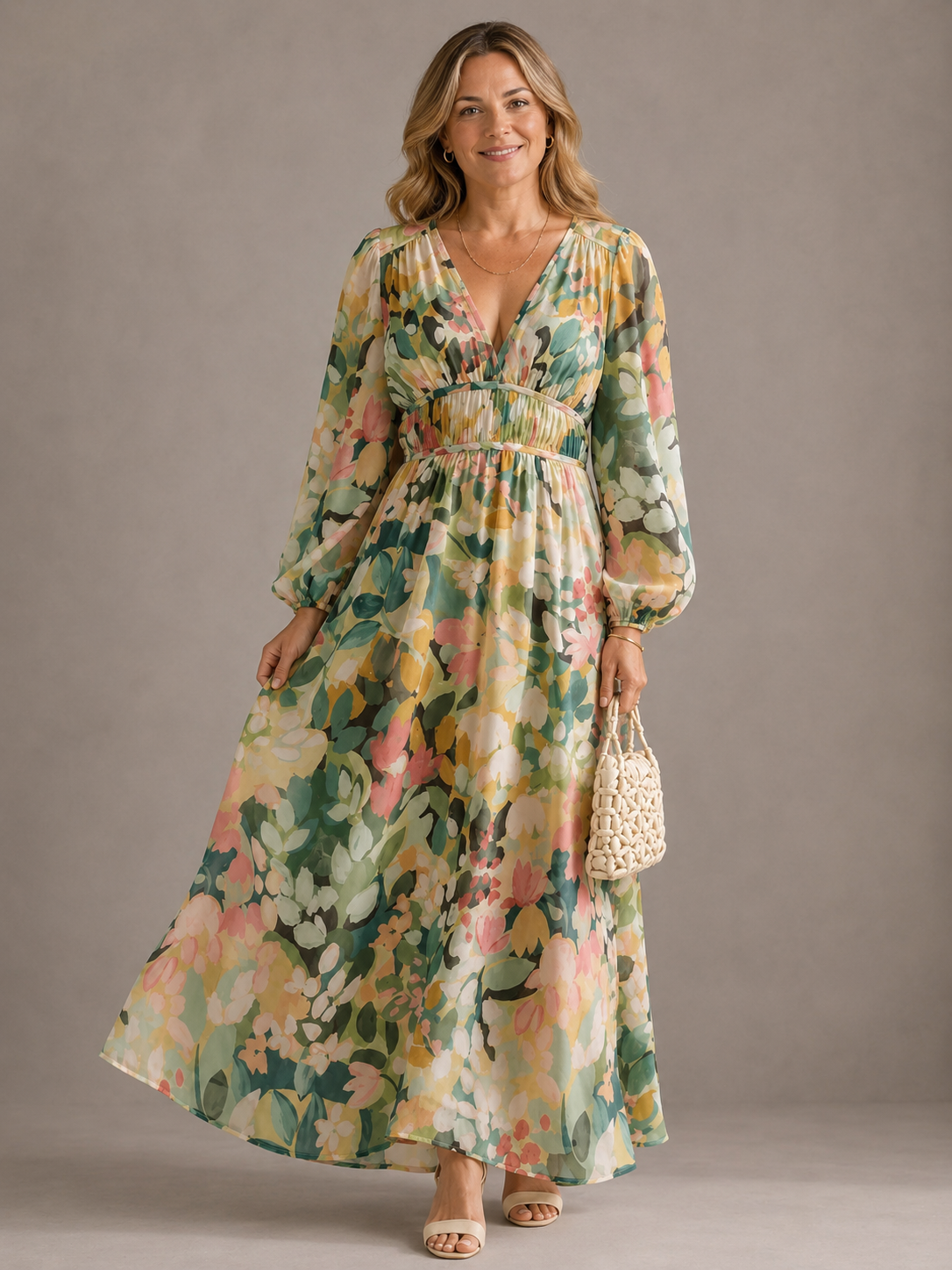 Celine | Feminine Floral Print Dress