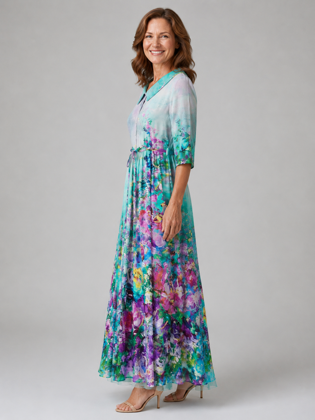 Patricia – Elegant Watercolour Dress
