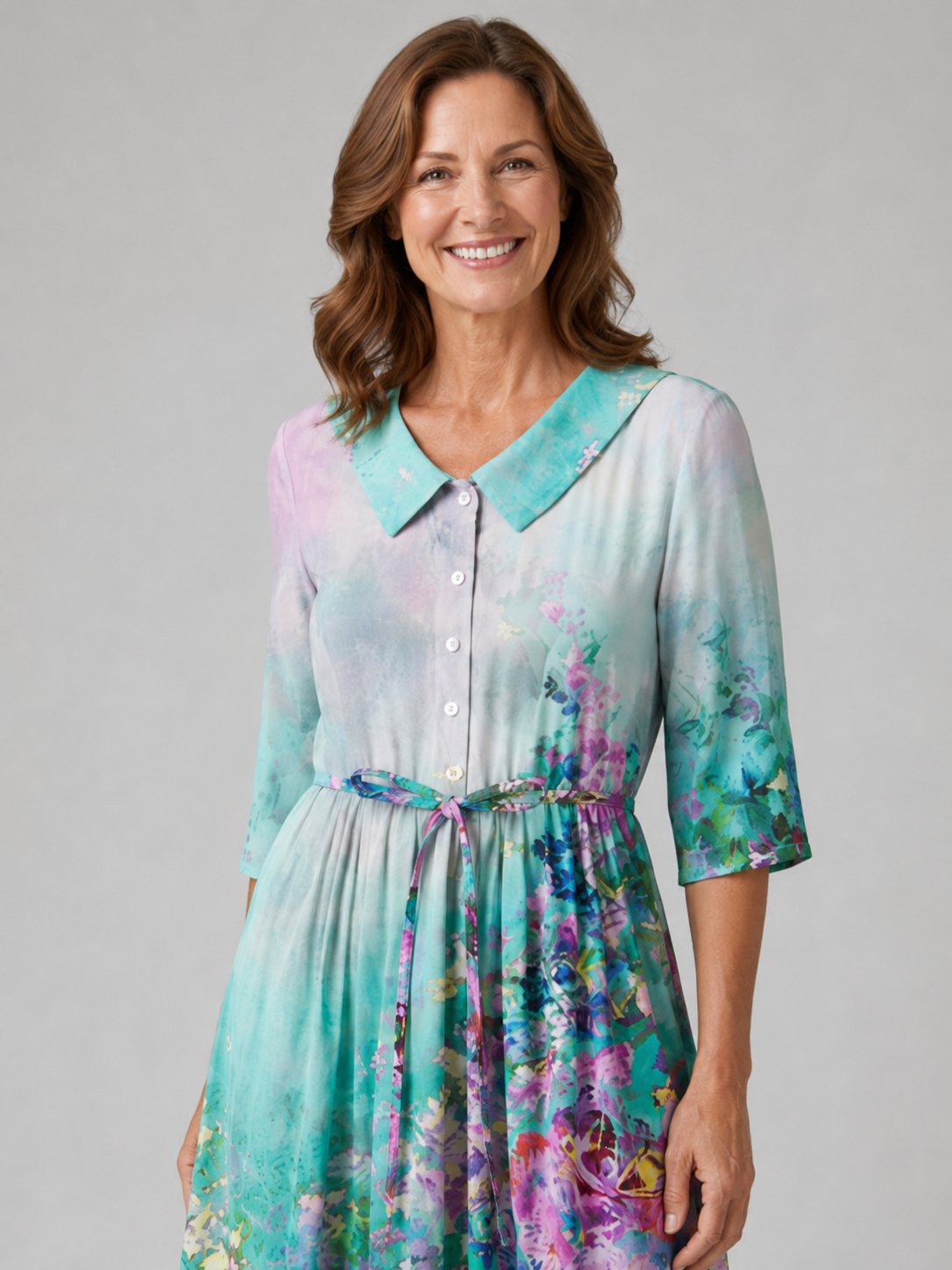 Patricia – Elegant Watercolour Dress