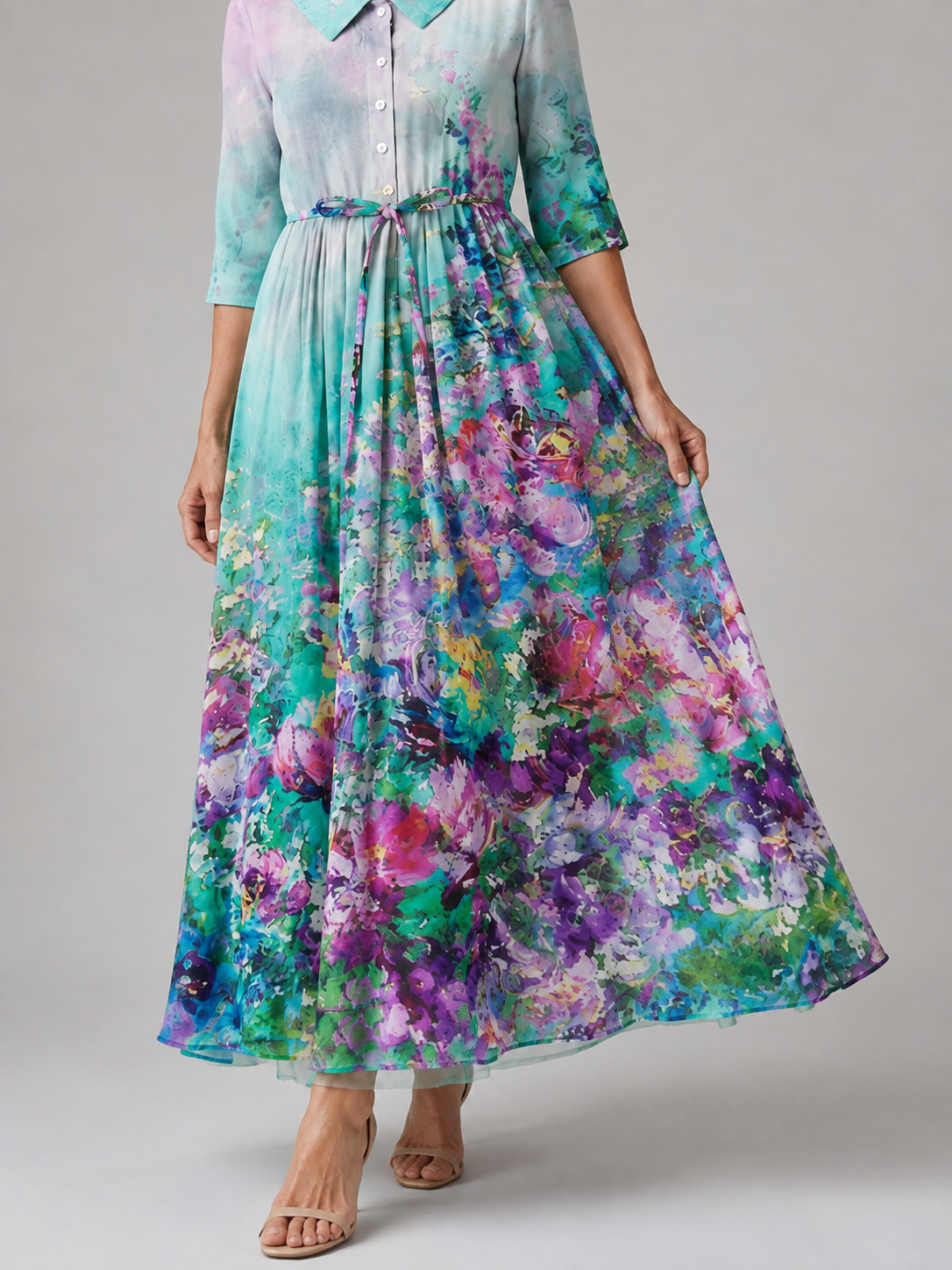 Patricia – Elegant Watercolour Dress