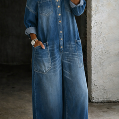Sophia | Off-Shoulder Denim Jumpsuit - Multicolor