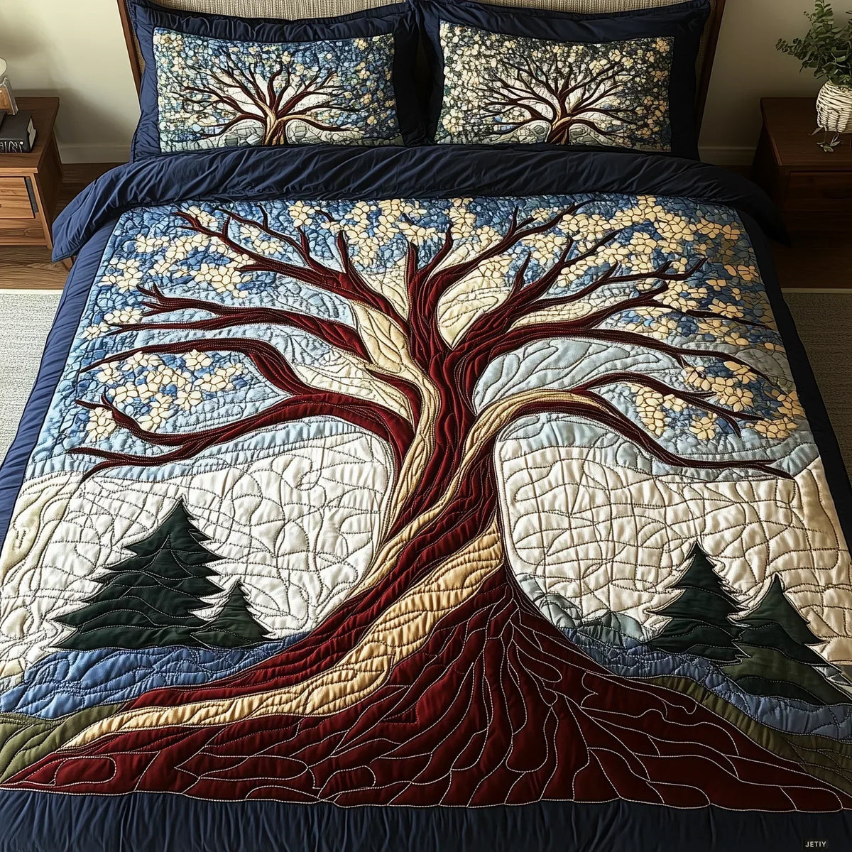 Forest Harmony | 3-Piece Quilted Bedding Set