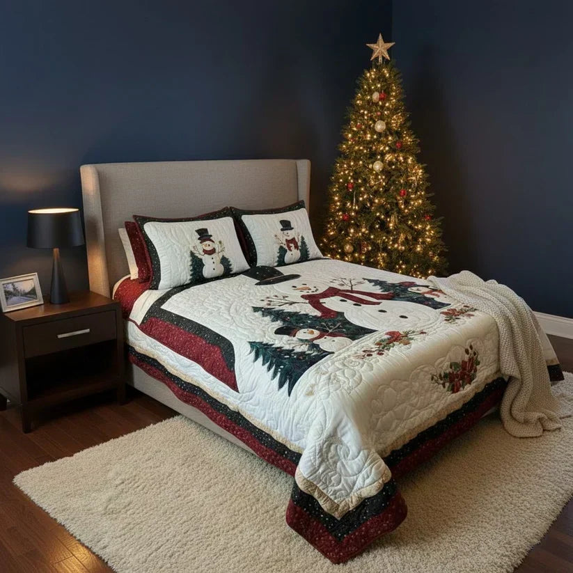 Winter Friends | 3-Piece Quilted Bedding Set