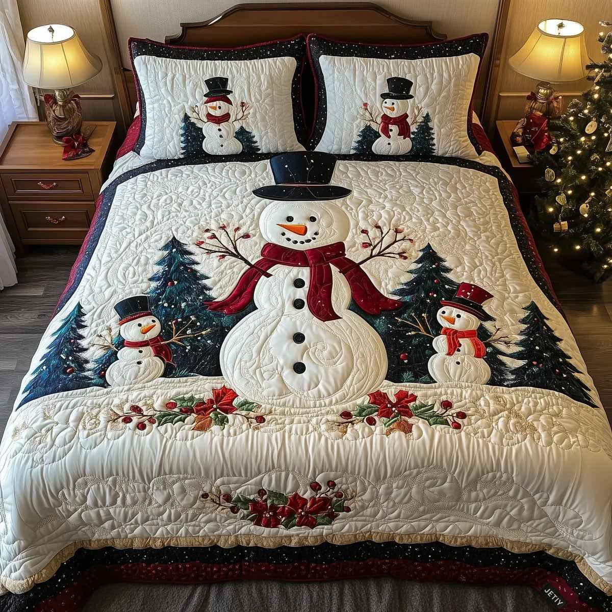 Winter Friends | 3-Piece Quilted Bedding Set