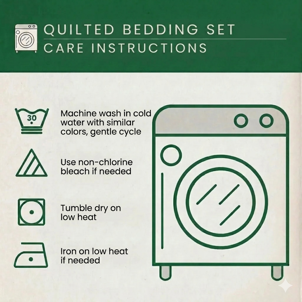 Morning Roosters | 3-Piece Quilted Bedding Set