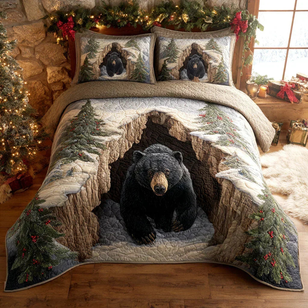 Winter Den | 3-Piece Quilted Bedding Set