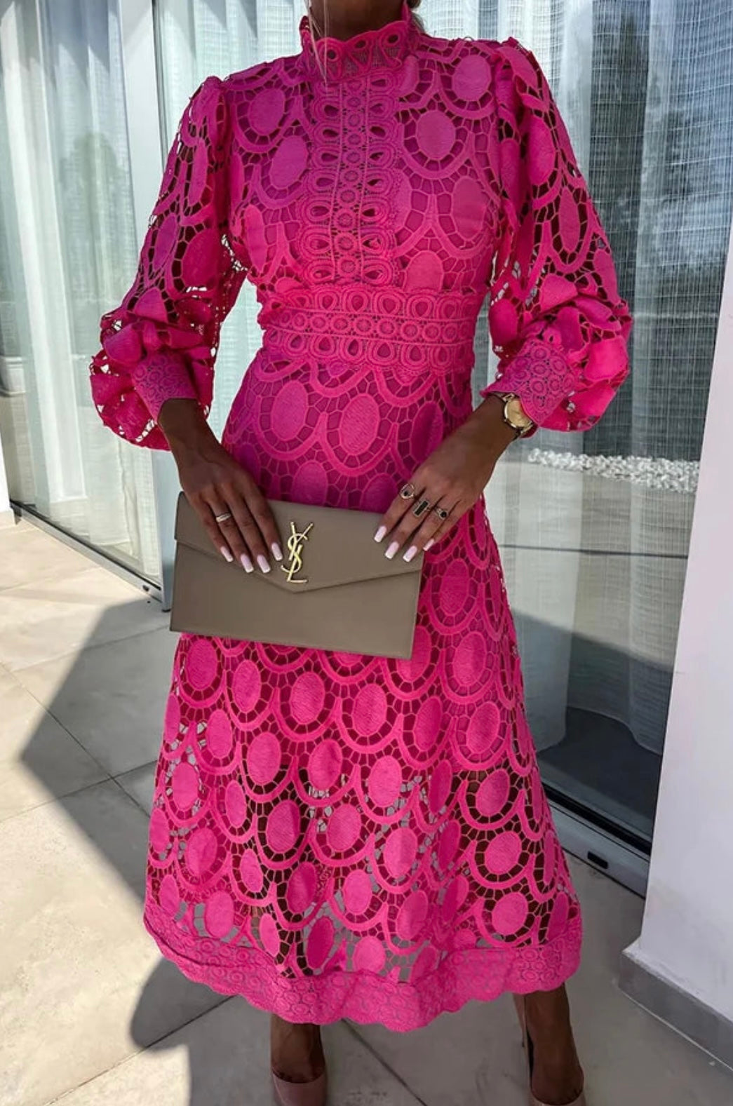 Eloise™ | Elegant Lace Midi Dress