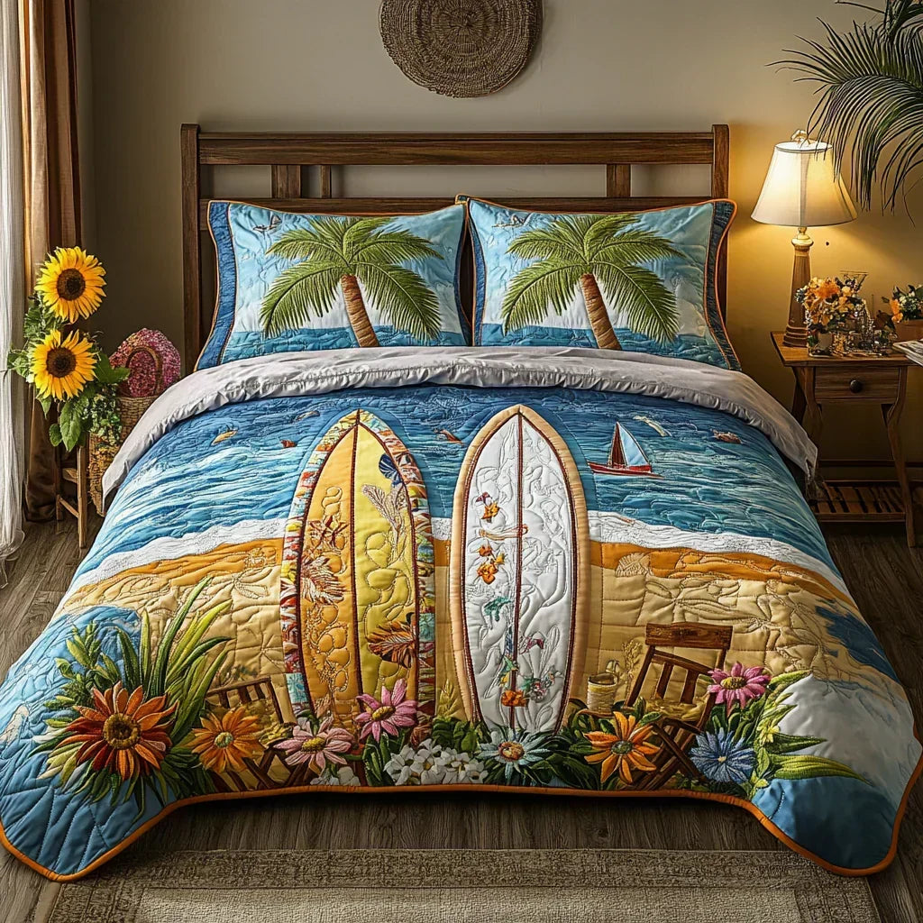 Island Breeze | 3-Piece Quilted Bedding Set