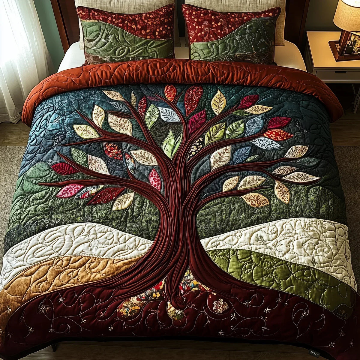 Embrace of Nature | 3-Piece Quilted Bedding Set