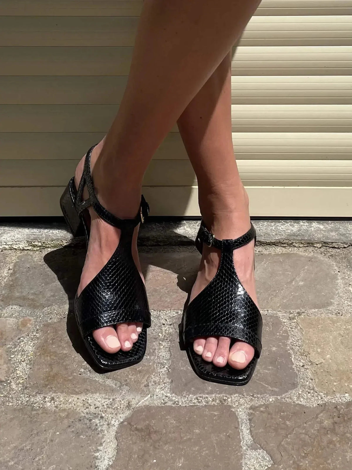 Renata | Embossed Heeled Sandals