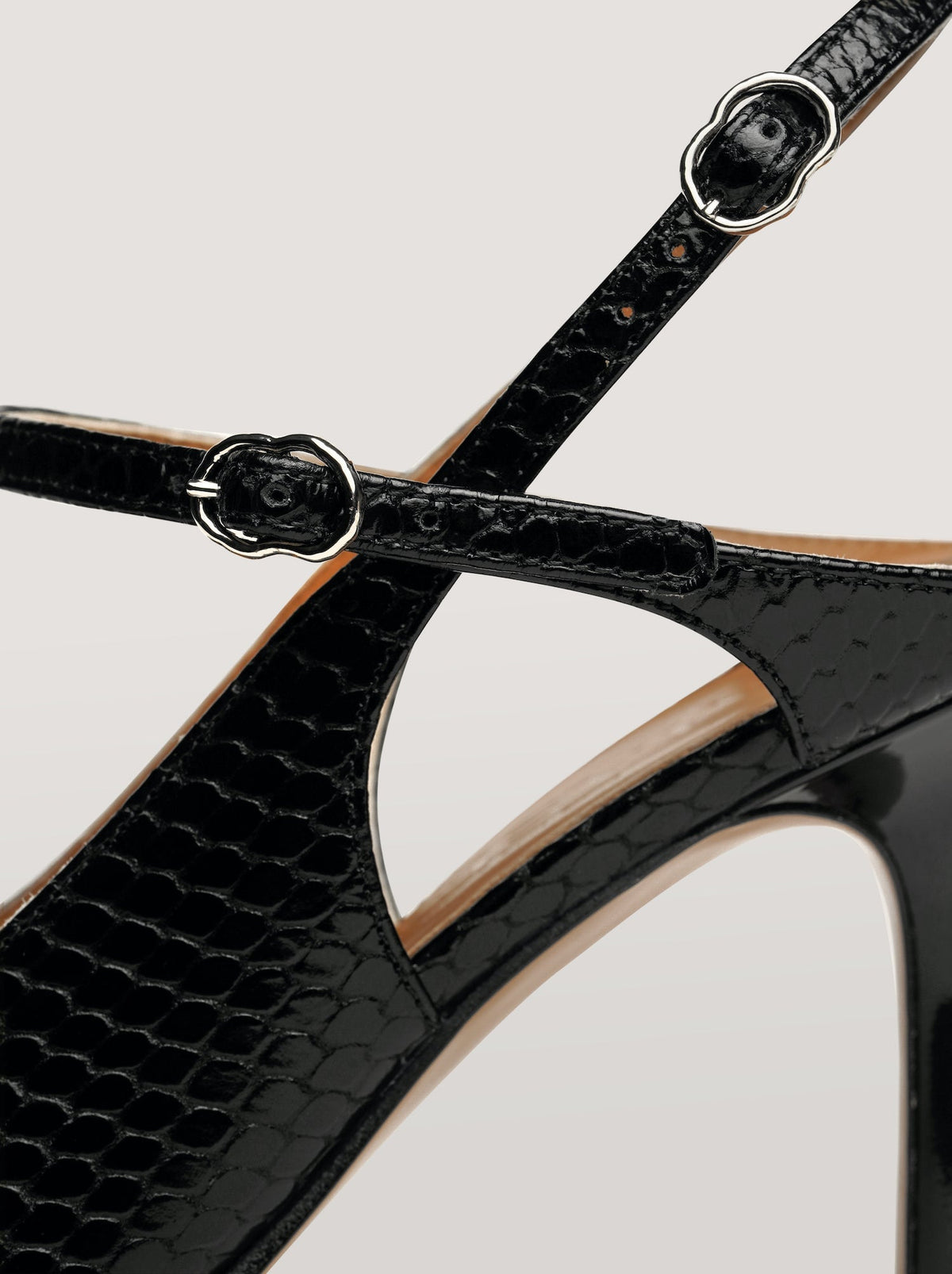 Fleur | Embossed Thin-Heel Sandals