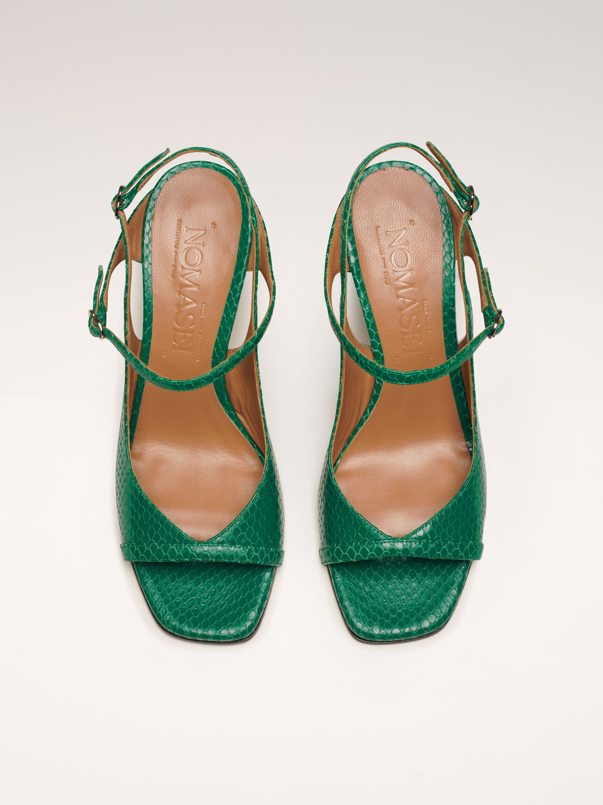 Margot | Embossed Thin-Heel Sandals