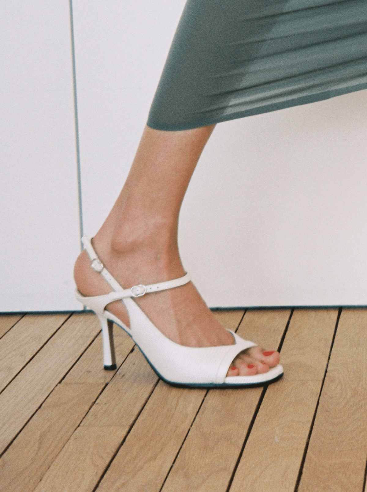 Adele | Embossed Thin-Heel Sandals