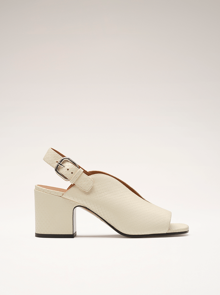 Odette | Embossed Heeled Sandals