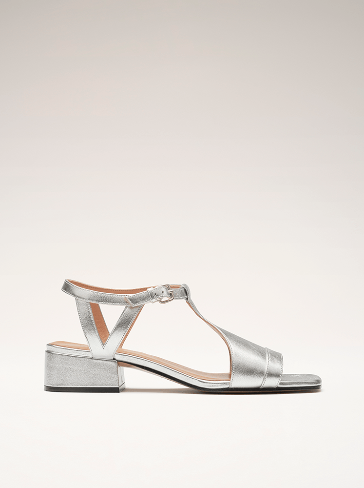 Alessandra | Metallic Heeled Sandals