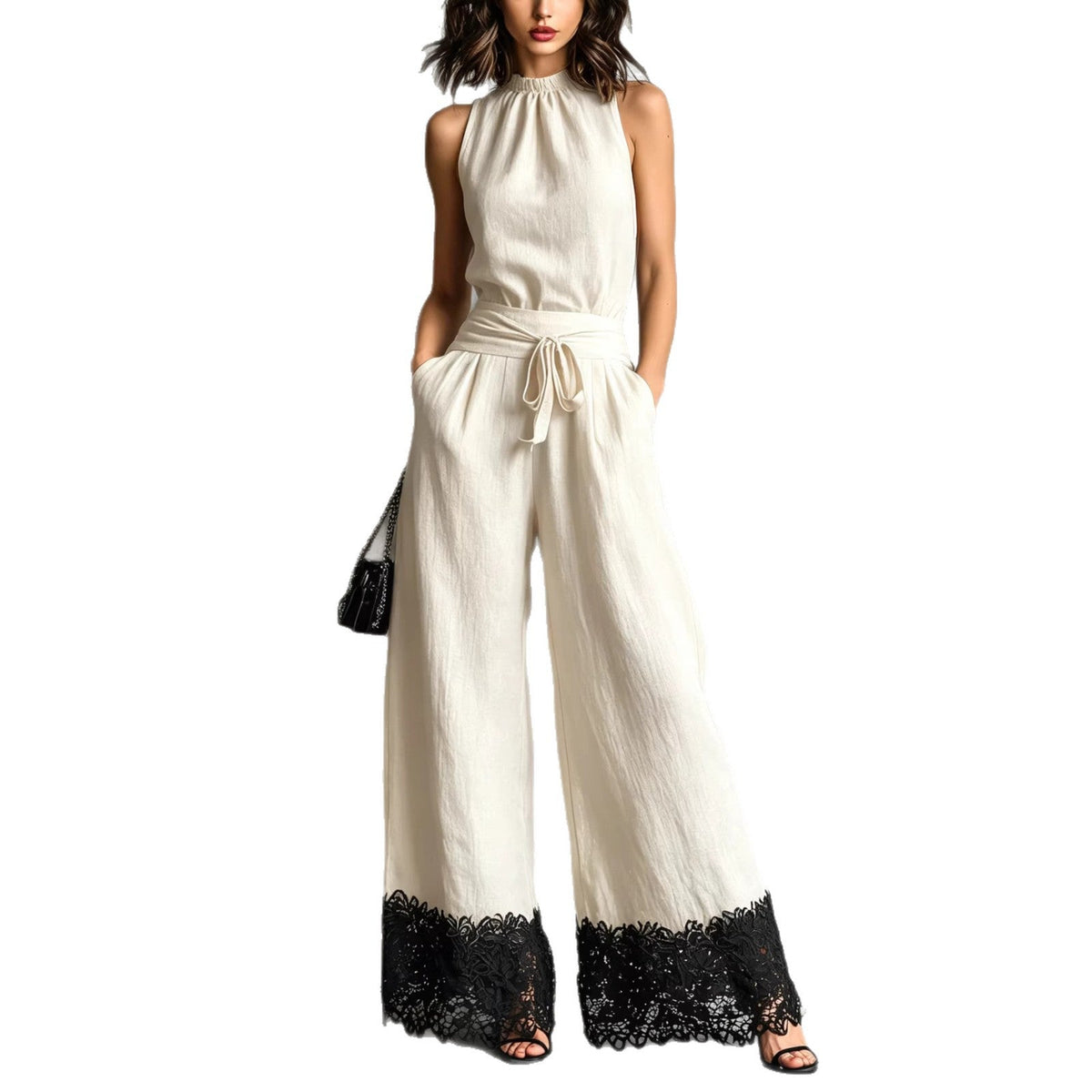 Liora | Lace-Trim Wide-Leg Jumpsuit