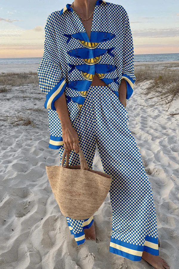 Set Yareli™ | Linen-Cotton Shirt & Trousers Set