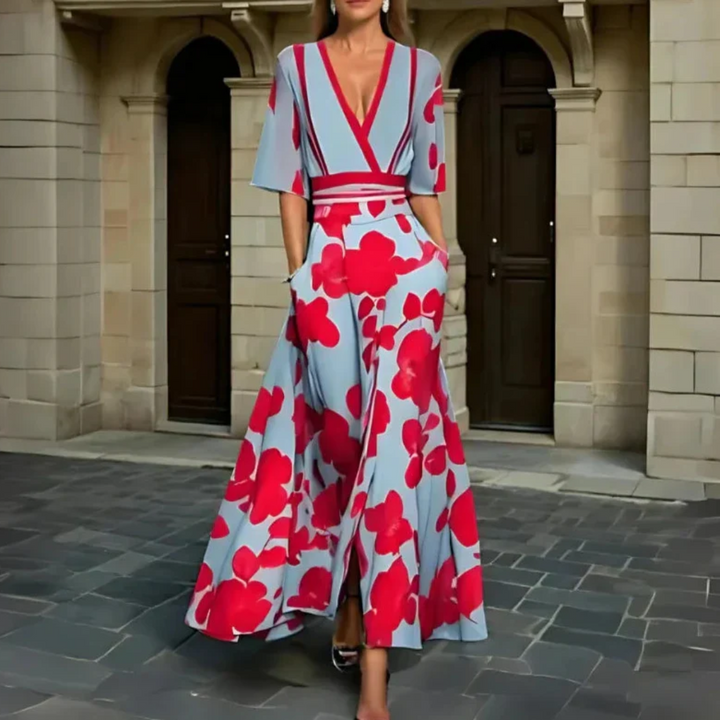 Michelle™ | Elegant Floral Print Dress