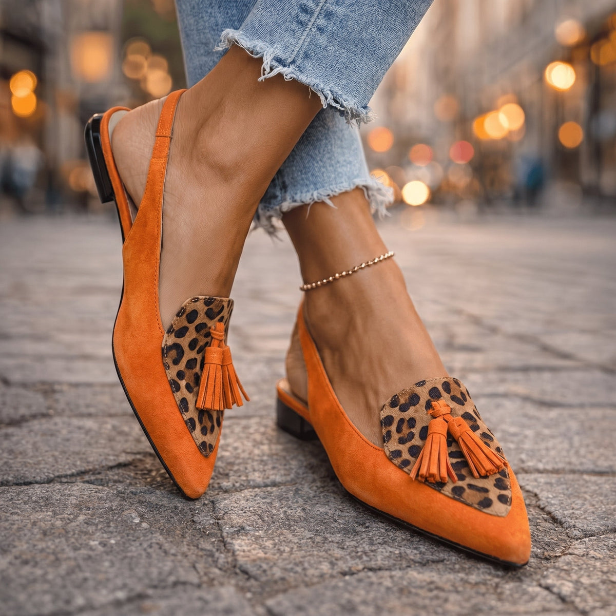 Domicela | Tasseled Suede-Effect Sandals