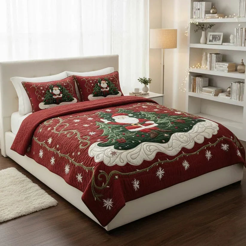 Santa's Workshop | 3-Piece Quilted Bedding Set