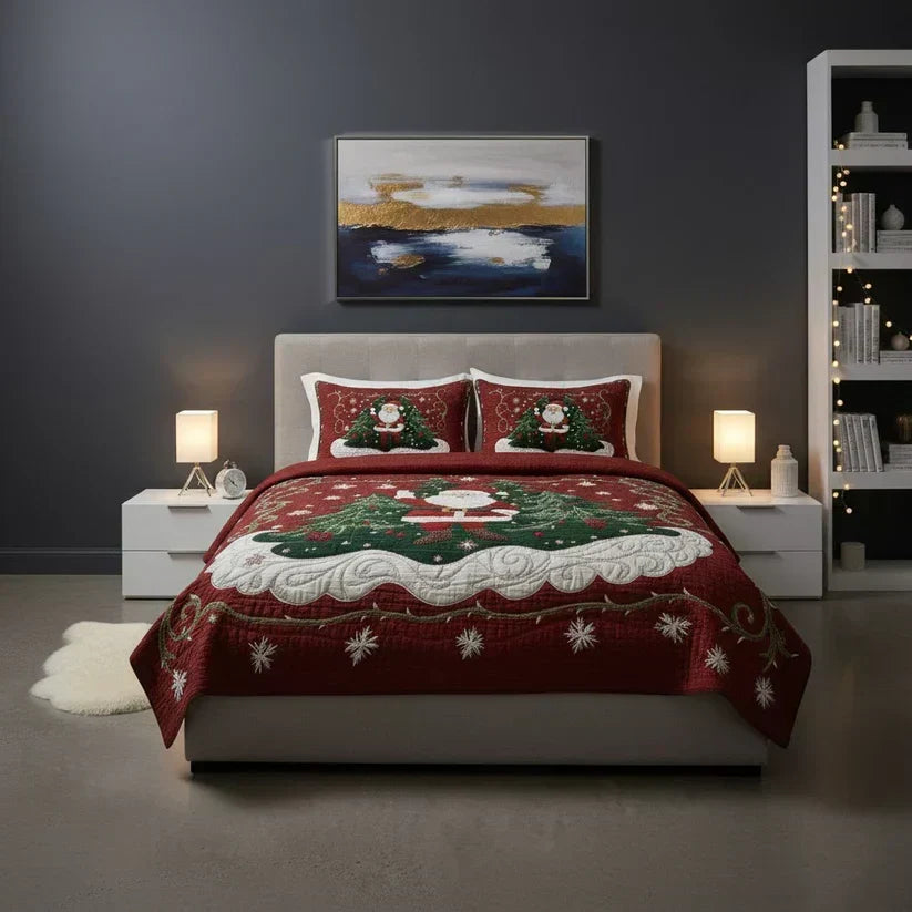 Santa's Workshop | 3-Piece Quilted Bedding Set